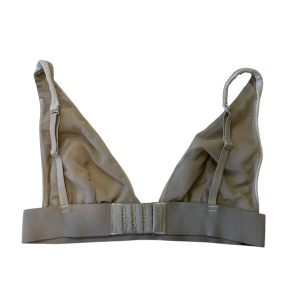 Skims Cotton Rib Plunge Bralette in Bone Size M - Picture 5 of 8